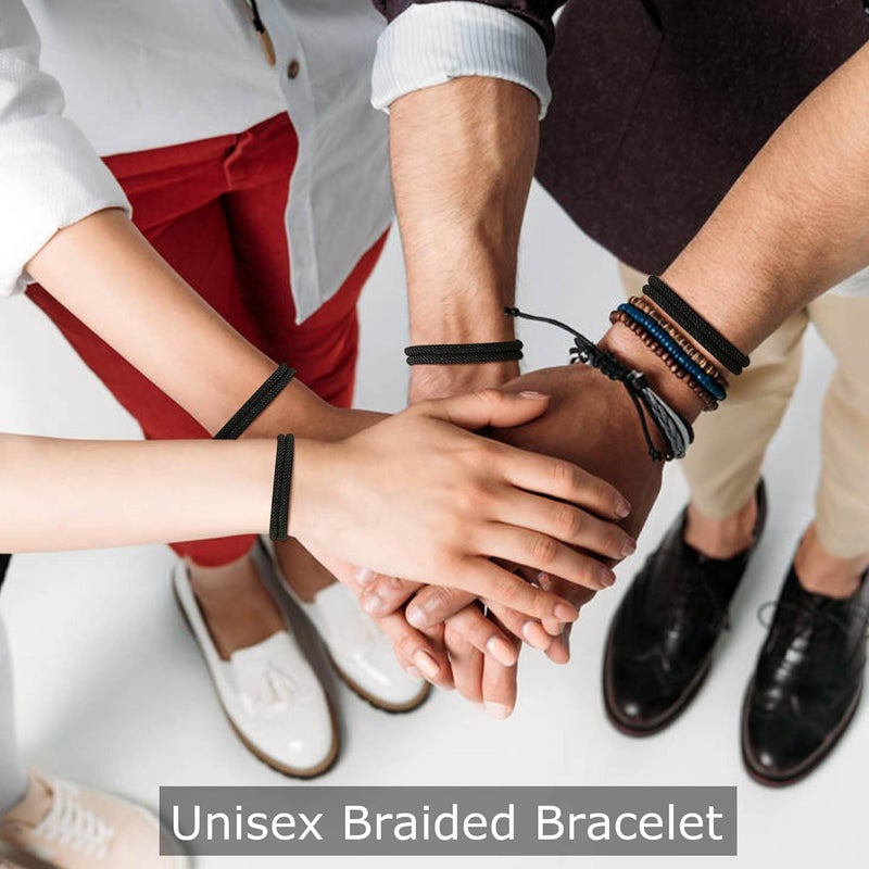 TempBeau Store Nautical Braided Rope Bracelets Set - 6 Pcs Adjustable Braided Cord Bracelet, Handmade Navy Marine String Bracelet with Metal Knot, Men Women Braided Bracelets Gifts - Image 4